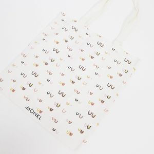 Maja - Tote bag en coton biologique à imprimé seins Monki en coloris Blanc
