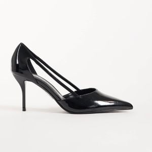 SIMMI Black Simmi London Wide Fit Shelli Pointed Court Shoe