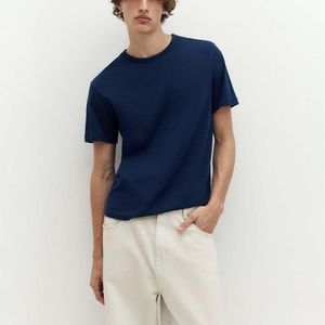 T-Shirt Basic Slim di Pull&Bear in Blu da Uomo