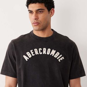 Abercrombie & Fitch Black Patch Logo T-shirt for men