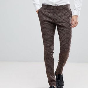 Pantalon super skinny motif pied-de-poule effet mouchet Heart & Dagger pour homme en coloris Marron