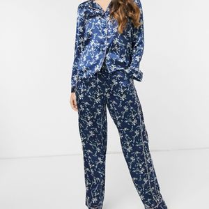 Vero Moda Satijnen Pyjamaset in het Blauw