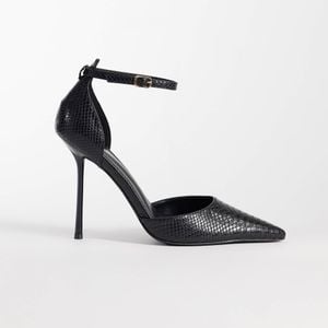 SIMMI White Simmi London Marinah Faux Snake Heeled Pumps