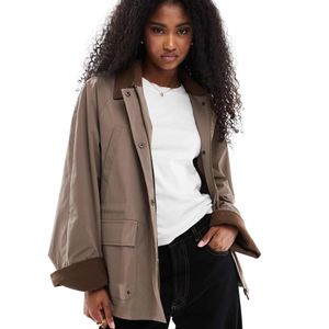 ONLY Brown Contrast Detail Barn Jacket