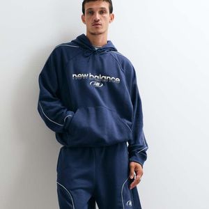 New Balance Blue Trackside French Terry Hoodie for men