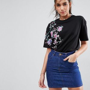ASOS Black Asos T-shirt With Pretty Embroidery