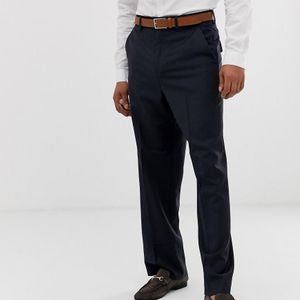 Pantalon large habillé 100% laine - bleu marine ASOS pour homme