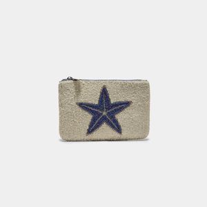 Stradivarius White Large Beaded Purse