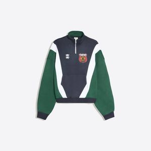 Bershka Blue Print Zip-Up Sweatshirt for men