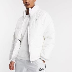 Cappotto imbottito con colletto dritto di Adidas Originals in Bianco da Uomo