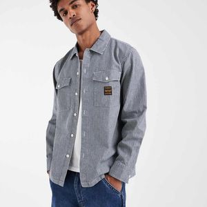 Levi's Blue Workwear Striped Pocket Shirt for men