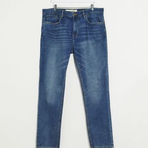 PLUS - Jeans slim invecchiati blu di New Look da Uomo