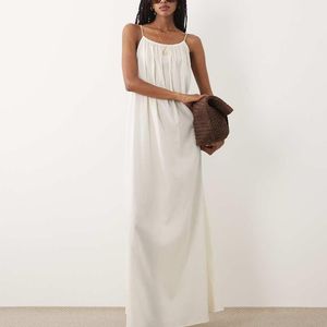 ARKET Natural Spaghetti Strap Beach Maxi Dress