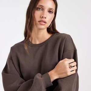 Vero Moda Brown Oversized Slouchy Sweatshirt Co-Ord