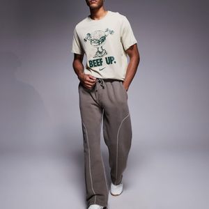 Good For Nothing Grey Straight Leg Trackies for men