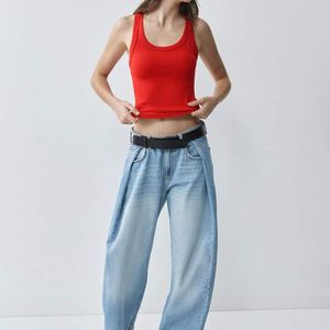 Pull&Bear Red Basic Tank Top