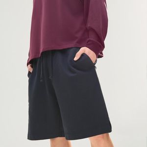 Bershka Purple Basic Fleece Bermuda Shorts for men