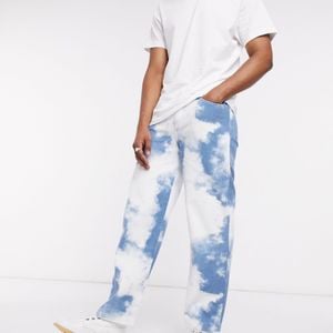 Jaded London Jaded - Skate Jeans Met Wolkenprint in het Blauw voor heren