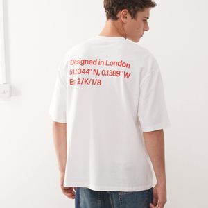 Collusion White Skater Fit T-shirt for men