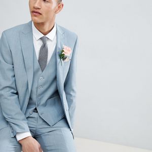 Moss Bros Moss London – Enge Hochzeitsanzugsjacke in Grün für Herren