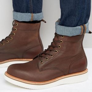 ALDO Brown Niman Leather Laceup Boots - Tan for men