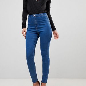 Missguided Blue Vice High Waisted Super Stretch Skinny Jean