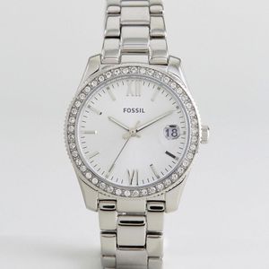 Fossil Metallic Es4317 Scarlette Mini Bracelet Watch In Silver for men