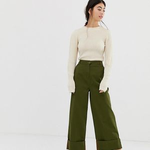 ASOS DESIGN Petite - Pantalon chino droit ASOS en coloris Vert