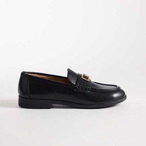 ARMANI EXCHANGE Black maggie Logo Mocassin Loafers