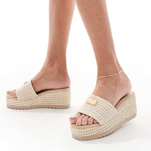 SEQWL Natural Minelli Wedge With Strap