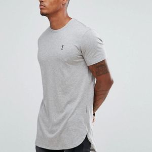 Religion – lang geschnittenes, kalkes t-shirt mit logo in Grau für Herren