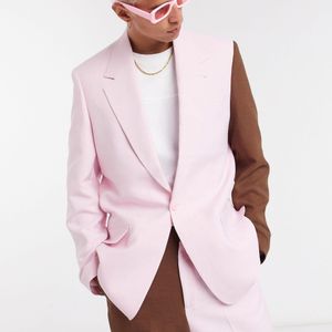 Jaded London Combi-set - Double-breasted Blazer in het Roze voor heren