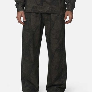 Good For Nothing Black Oversized Cotton Fleece Camo Joggers for men