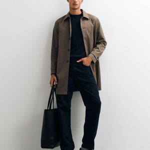 Mango Brown Trench Coat for men
