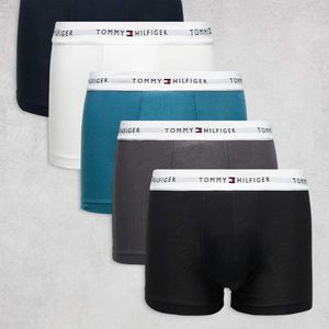 Tommy Hilfiger White Signature Cotton Essentials 5 Pack Trunks for men