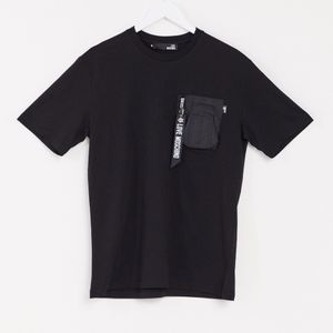 Love Moschino T-shirt Met Zakje Met Rits in het Zwart voor heren