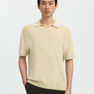 SELECTED Polohemd in Natur für Herren