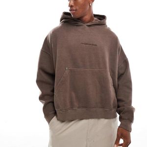 Pull&Bear Brown It's Faith Printed Hoodie for men