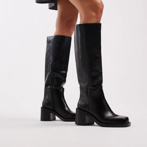 ASOS Natural Curve Campbell Chunky Heeled Knee Boots