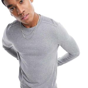 Pull ras SELECTED pour homme en coloris Gris