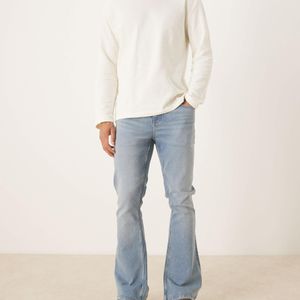 ASOS Blue Stretch Flare Jeans for men