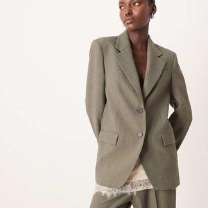 Mango Natural Napoli Oversized Blazer Co-Ord