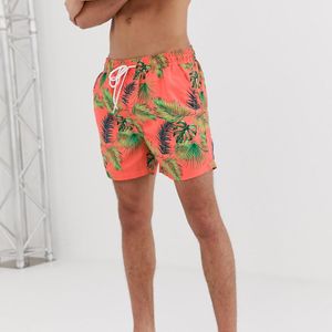 Threadbare Zwemshort Met Varenprint in het Oranje voor heren