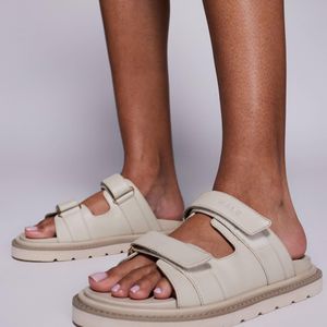 Walk London Brown Budapest Velcro Mules