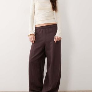 Mango Purple Relaxed Trouser