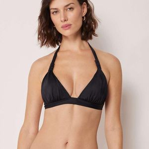 Calzedonia Black Fuller Bust Triangle Bikini Top Premium Sculpt