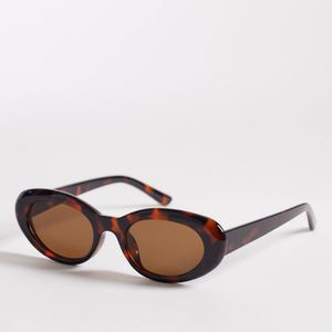 Reclaimed Vintage Brown Cat Eye Sunglasses With Lens