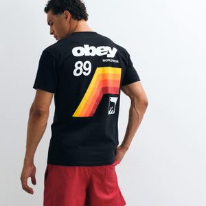 Obey Red Vhs Back Graphic Short Sleeve T-shirt for men