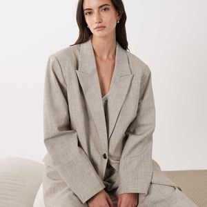 ASOS Natural Tailored Oversized Blazer