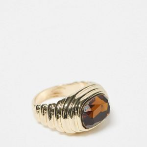 Mango Metallic Statement Ring